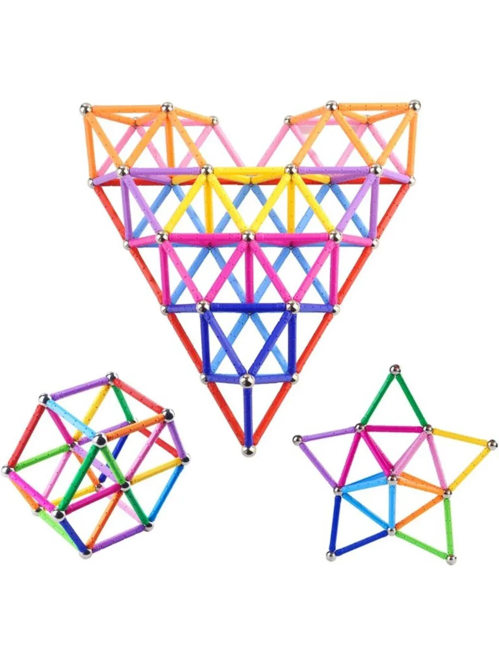 150 Pcs Magnetic Building Sticks & Blocks - Non-Toxic 3D STEM Toys for All Ages
